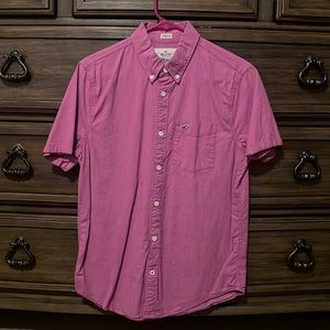 Pink Hollister Button Down Short Sleeve